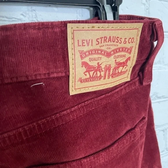 Levi Strauss & Co. Corduroy Red Bell Bottom Pants Size 16 - Picture 8 of 8